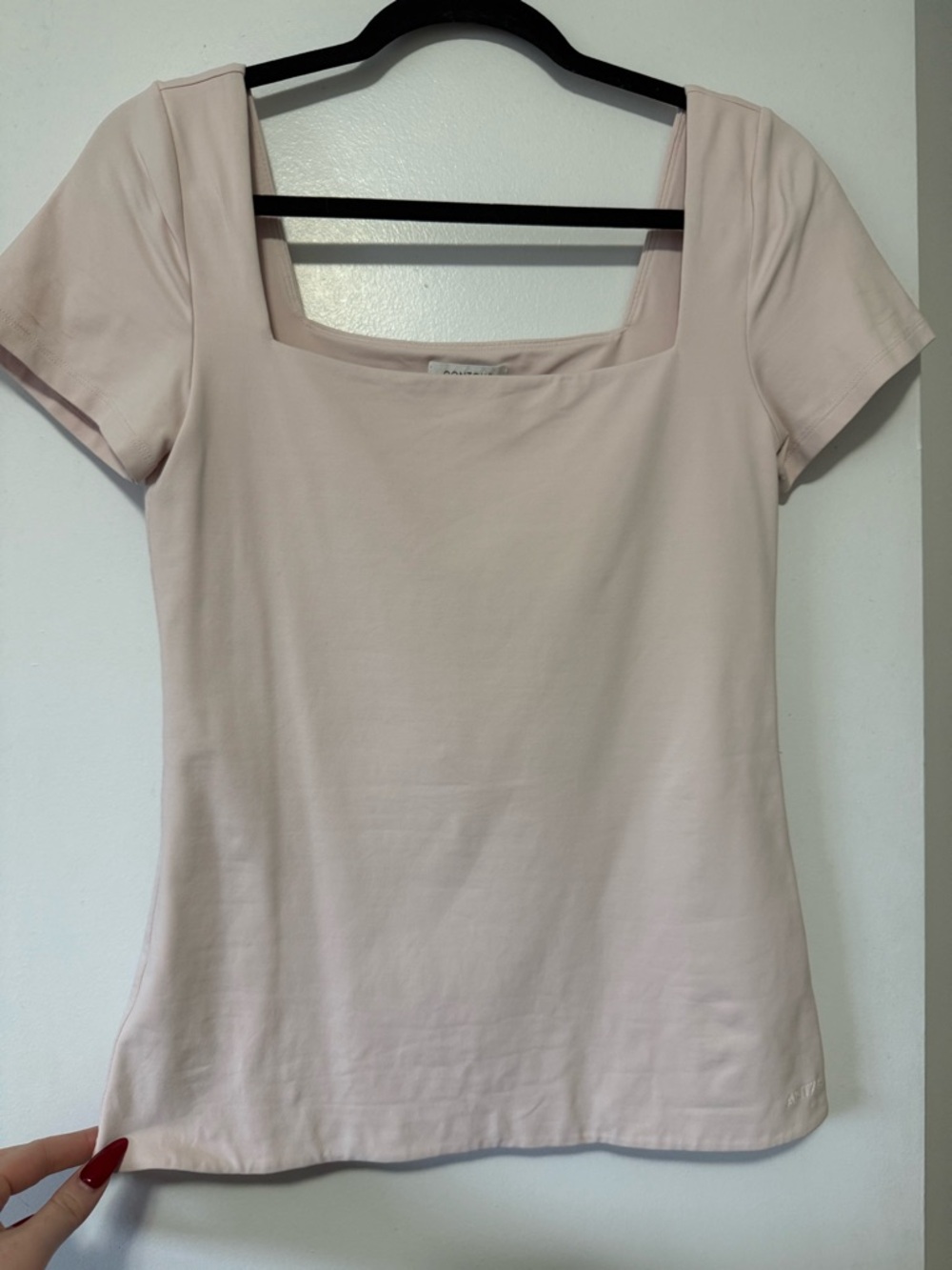 Babaton Square-Neck Contour Short Sleeve Top